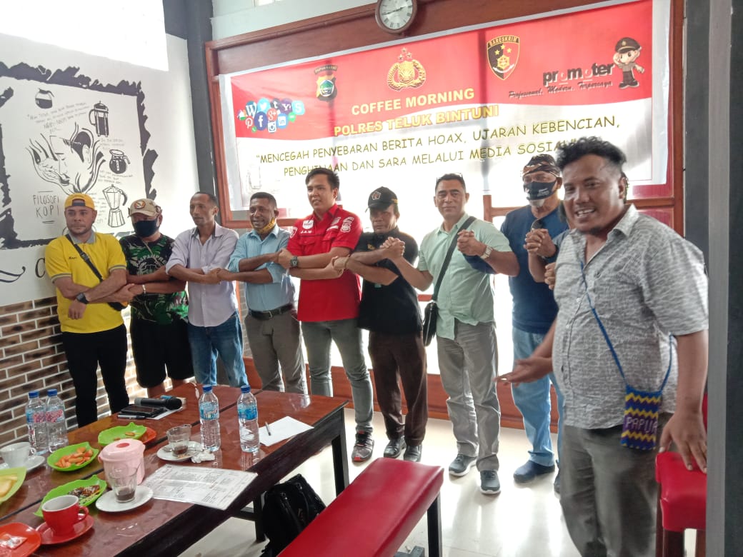 Satreskrim Polres Bintuni Bertemu Tim Pemenangan, Cegah Hoax dan Ujaran Kebencian di Medsos
