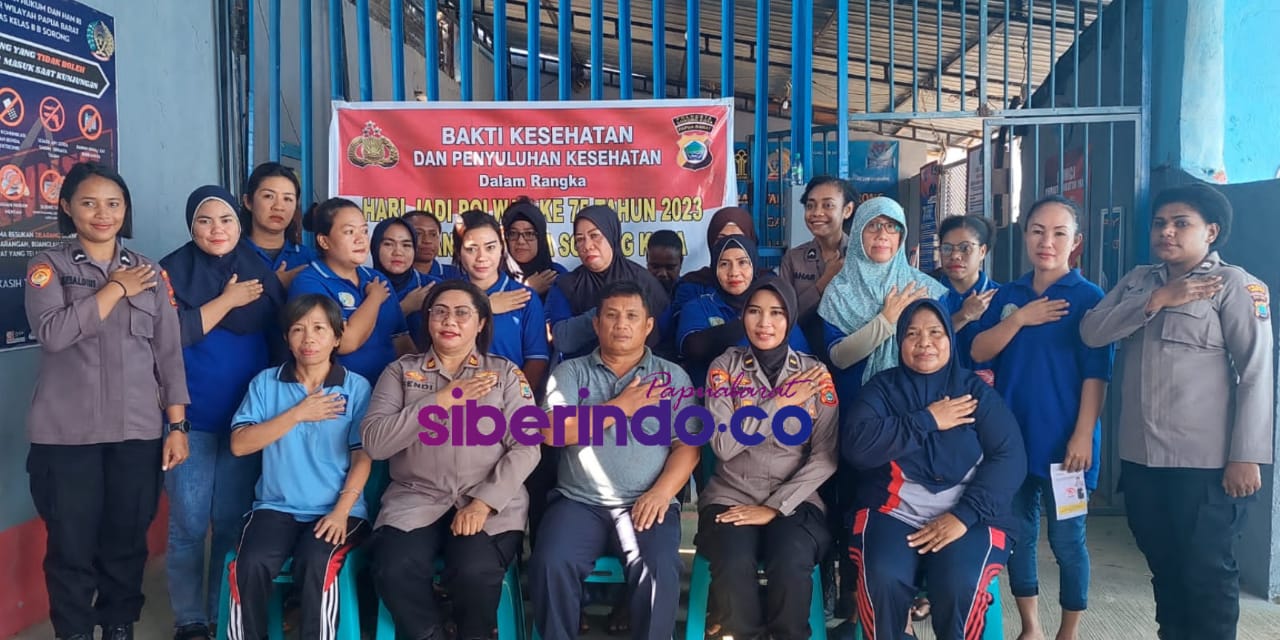 Jelang HUT Ke-75, Polwan Gelar Penyuluhan Kesehatan di Lapas Kelas 2b Kota Sorong