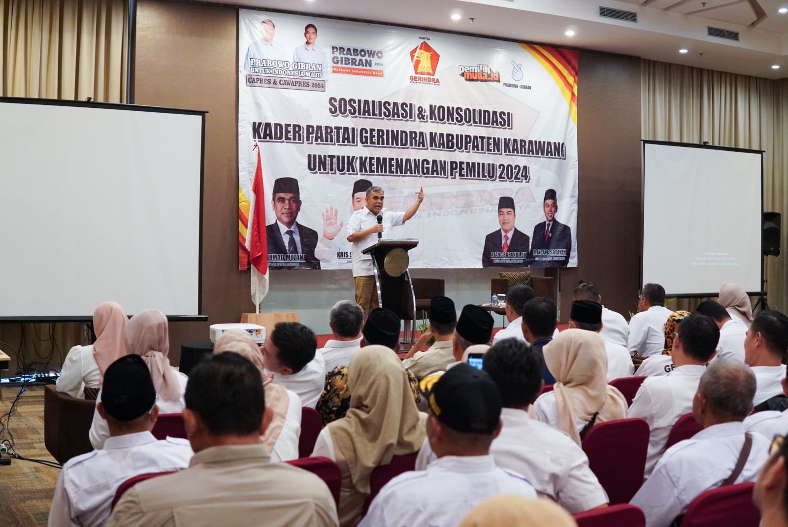 Muzani Harap Kader, Relawan, dan Partai KIM Sungguh-sungguh Berjuang untuk Prabowo-Gibran Satu Putaran