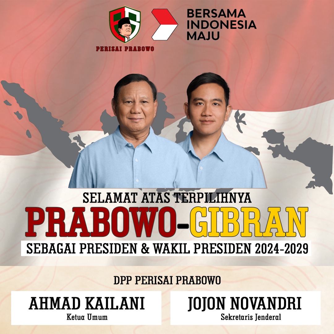 RELAWAN PERISAI PRABOWO: Selamat Atas Kemenangan Pasangan PRABOWO-GIBRAN