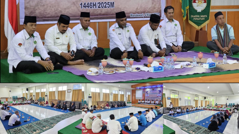 Buka Puasa Bersama di Kanwil Kemenag Papua Barat, Luksen Jems Mayor Ajak ASN Dekatkan Diri dengan Tuhan