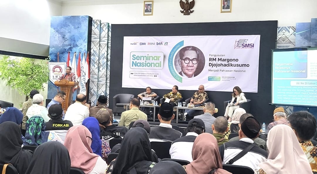 SMSI Gelar Seminar Nasional Usulkan RM Margono Djojohadikusumo Jadi Pahlawan, Pengusulan Ditunda.